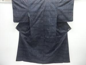 花唐草模様織り出し手織り紬着物
